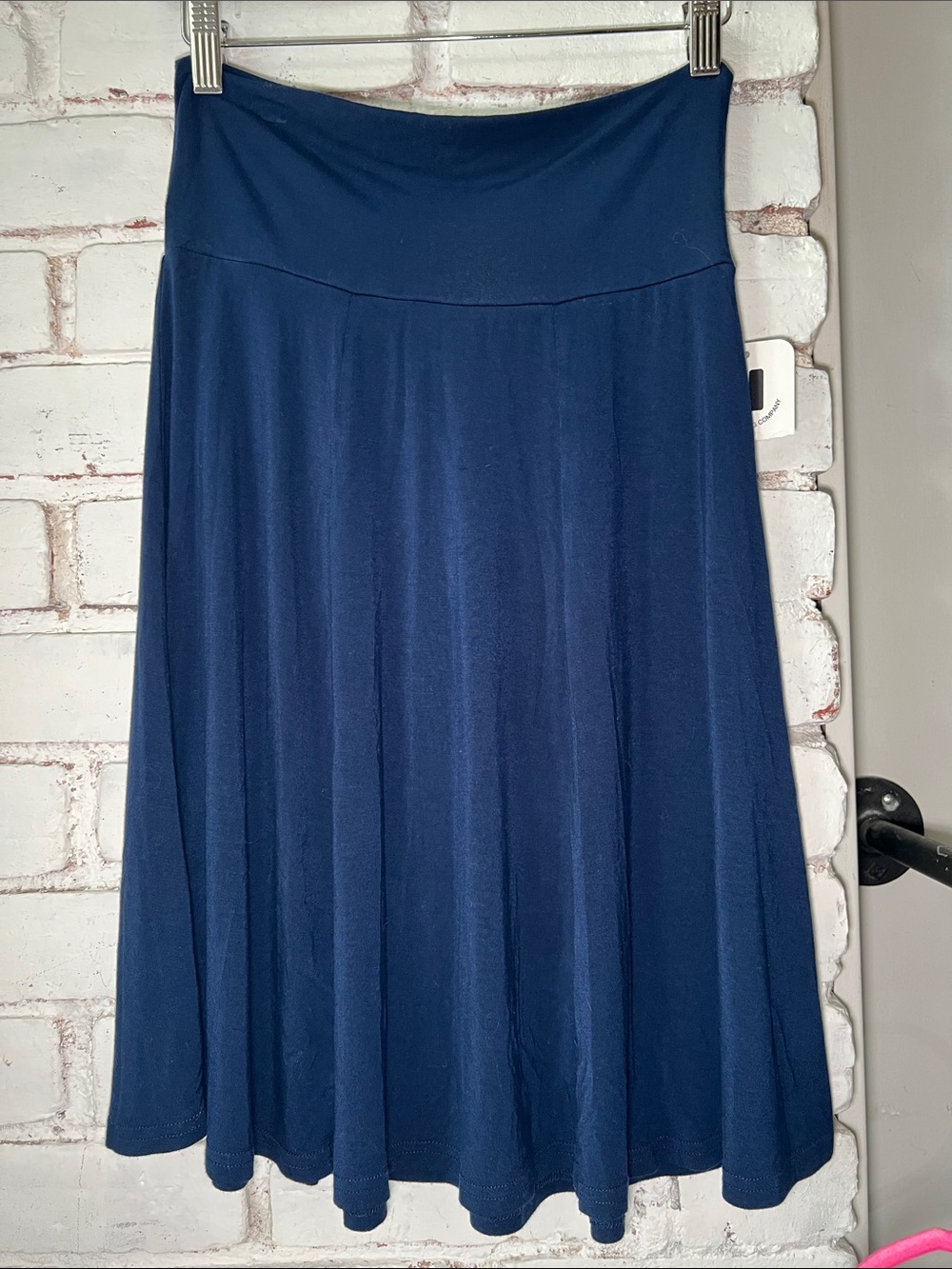 Women’s Navy Swing Skirt - Comfortable Flared Midi